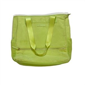 Vera Bradley Travel Shoulder Crossbody Laptop Bag Zipper Closure Green